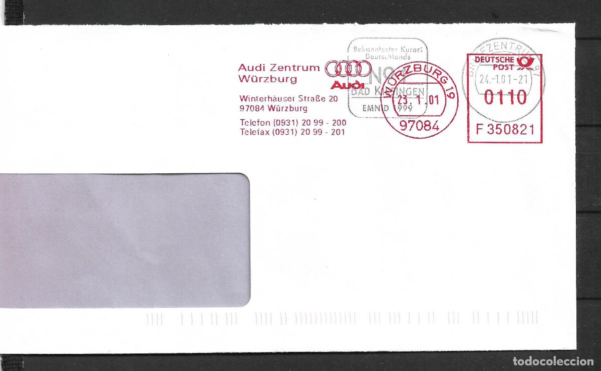 Sellos: alemania 2001 sobre entero postal sellado automatico - 152/2