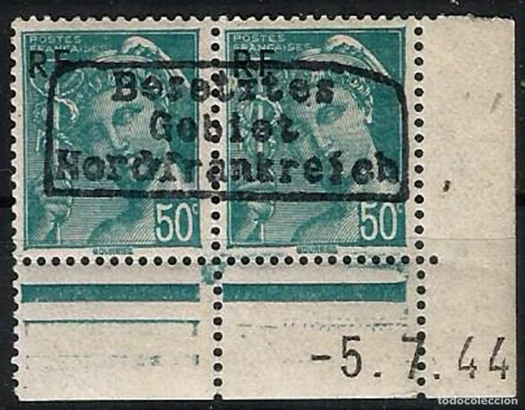 Stamps: DUNKERQUE 1944 - SEGUNDA GUERRA MUNDIAL - SOBRECARGA ALEMANA A SELLO FRANCES - &Uacute;NICO - VALIOSISIMO
