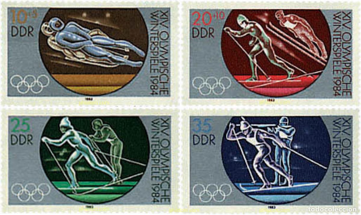 Sellos: 70364 MNH ALEMANIA DEMOCRATICA 1983 14 JUEGOS OLIMPICOS INVIERNO SARAJEVO 1984