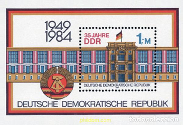 Sellos: 109460 MNH ALEMANIA DEMOCRATICA 1984 35 ANIVERSARIO DE LA REPUBLICA DEMOCRATICA ALEMANA