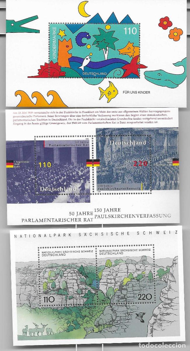 Sellos: Tres hojas bloque nuevas de Alemania Federal de 1998