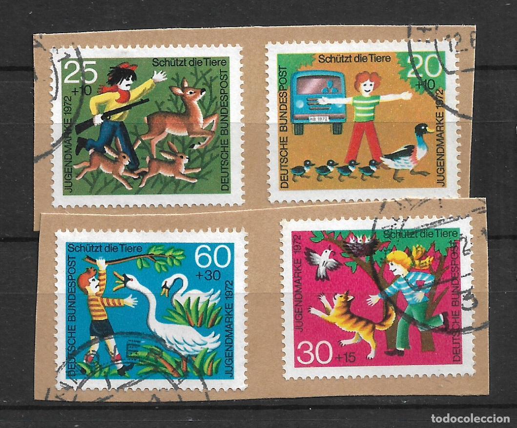 Sellos: alemania 1972 michel 711/714 usado - 34/9