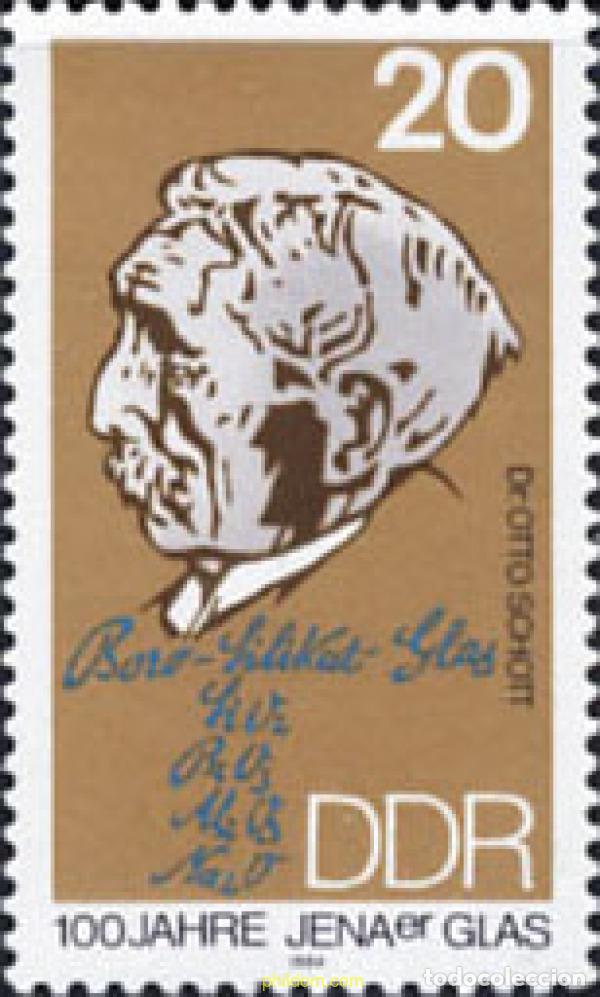 Sellos: 150913 MNH ALEMANIA DEMOCRATICA 1984 CENTENARIO DE LA CRISTALERIA DE JENA