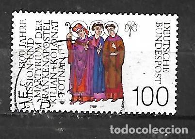 Sellos: 1989: 1300 Aniversario del martirio de los ap&oacute;stoles Killian, Kolonat y Totnan en Franconia