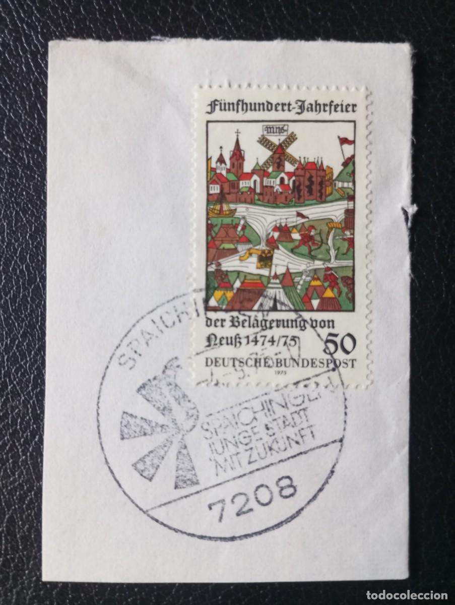 Sellos: ALEMANIA, 1975, SPARLICHINGEN, MATASELLOS, ESPECIAL. UNA CIUDAD JOVEN CON FUTURO