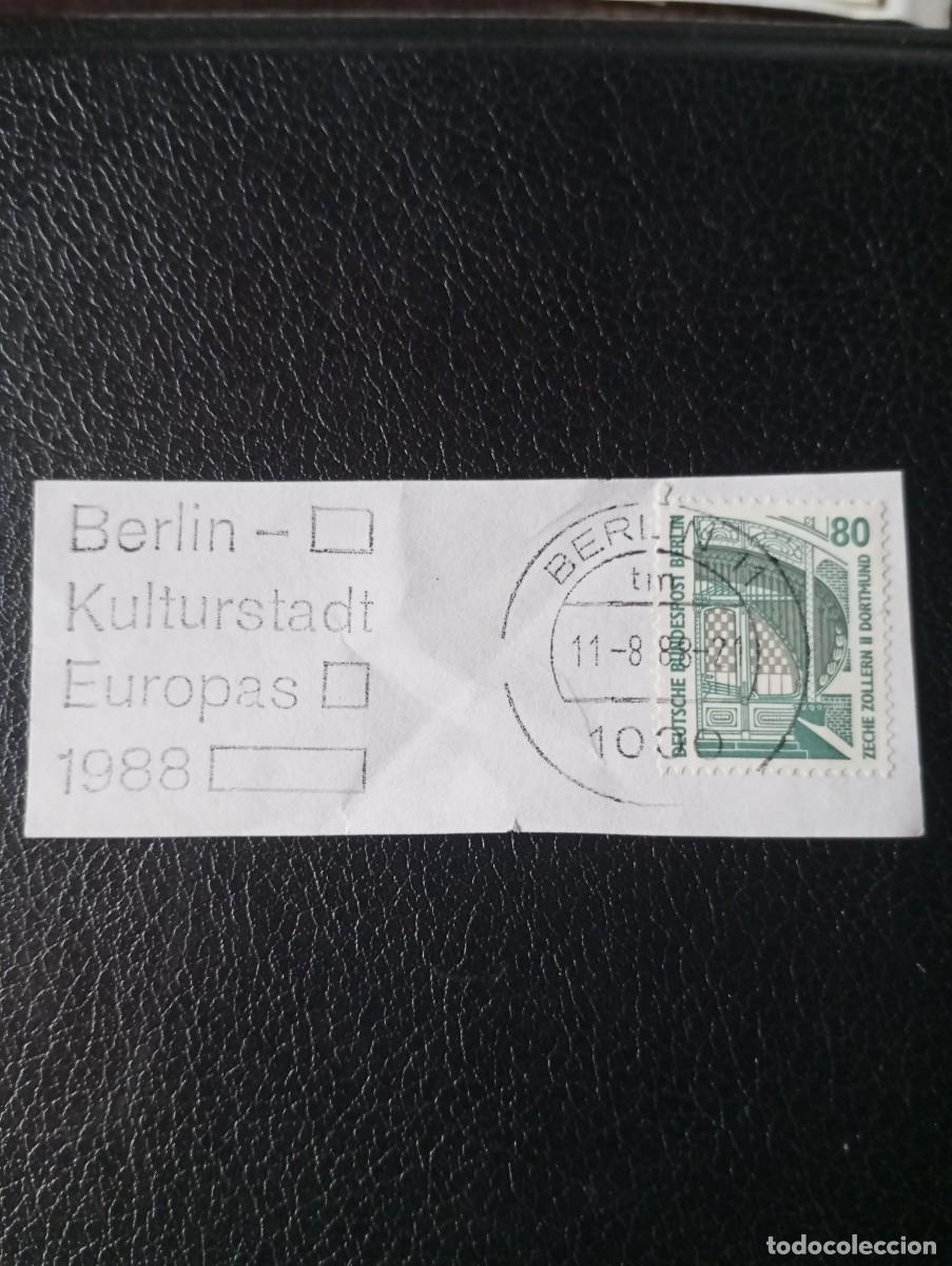 Sellos: ALEMANIA, 1988, BERL&Iacute;N, MATASELLOS, ESPECIAL., CIUDAD CULTURAL EUROPEA