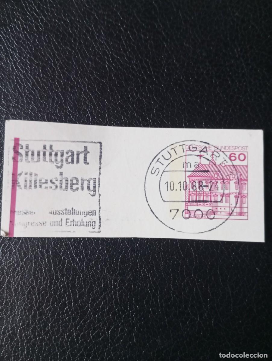Sellos: ALEMANIA, 1988, STUTTGART , EXPOSICI&Oacute;N Y CONGRESO DE CUCHILLOS DE KILLESBERG