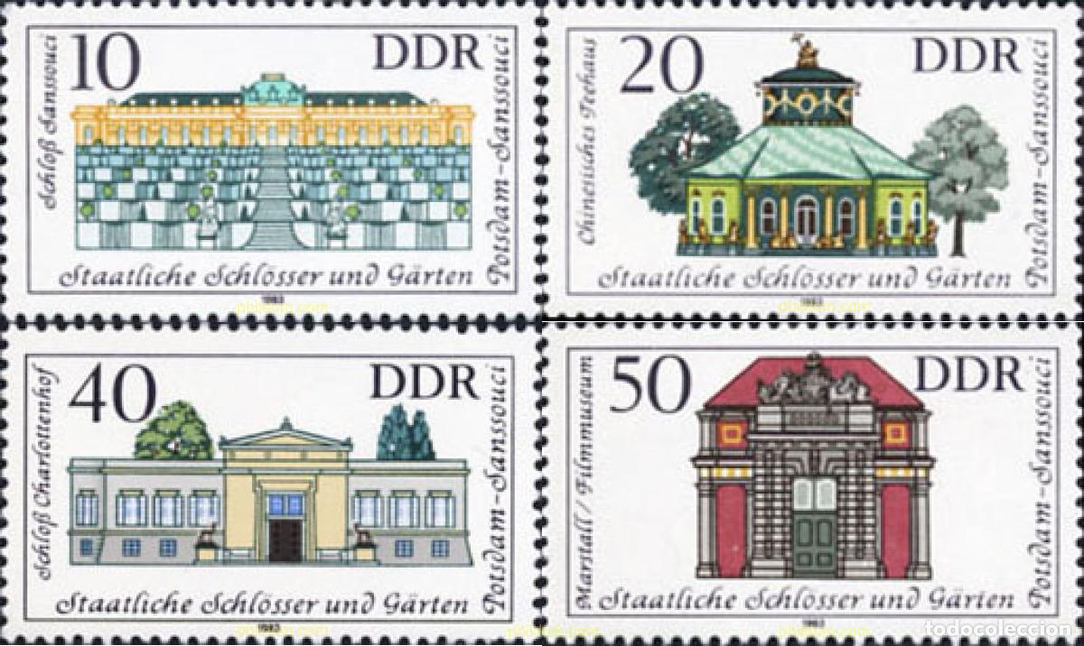 Sellos: 150908 MNH ALEMANIA DEMOCRATICA 1983 EDIFICIOS DEL ESTADO Y JARDINES DE SANSSOUCI (POTSDAM)