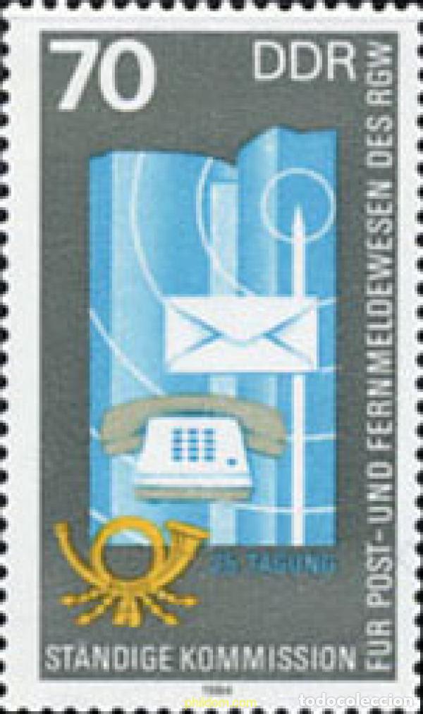 Sellos: 150920 MNH ALEMANIA DEMOCRATICA 1984 25 SESION DE LA COMISION DE CORREOS Y TELECOMUNICACIONES DEL C