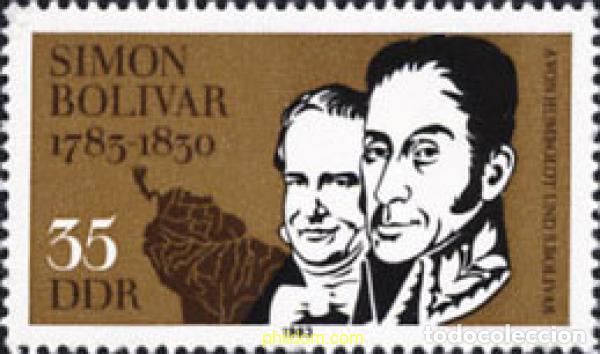 Sellos: 150903 MNH ALEMANIA DEMOCRATICA 1983 BICENTENARIO DEL NACIMIENTO DE SIMON BOLIVAR