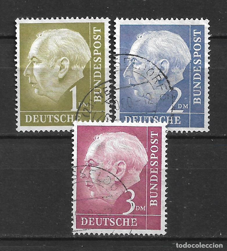Sellos: alemania 1954 michel 194/196 usado - 34/11