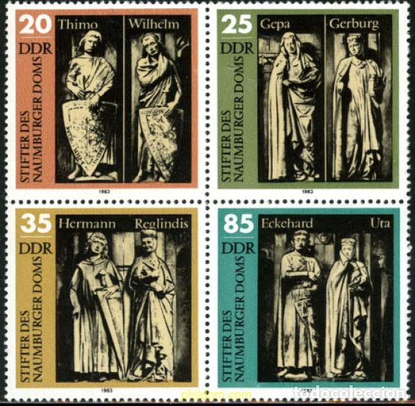 Sellos: 144872 MNH ALEMANIA DEMOCRATICA 1983 ESTATUAS DE LA CATEDRAL DE NAUMBERG