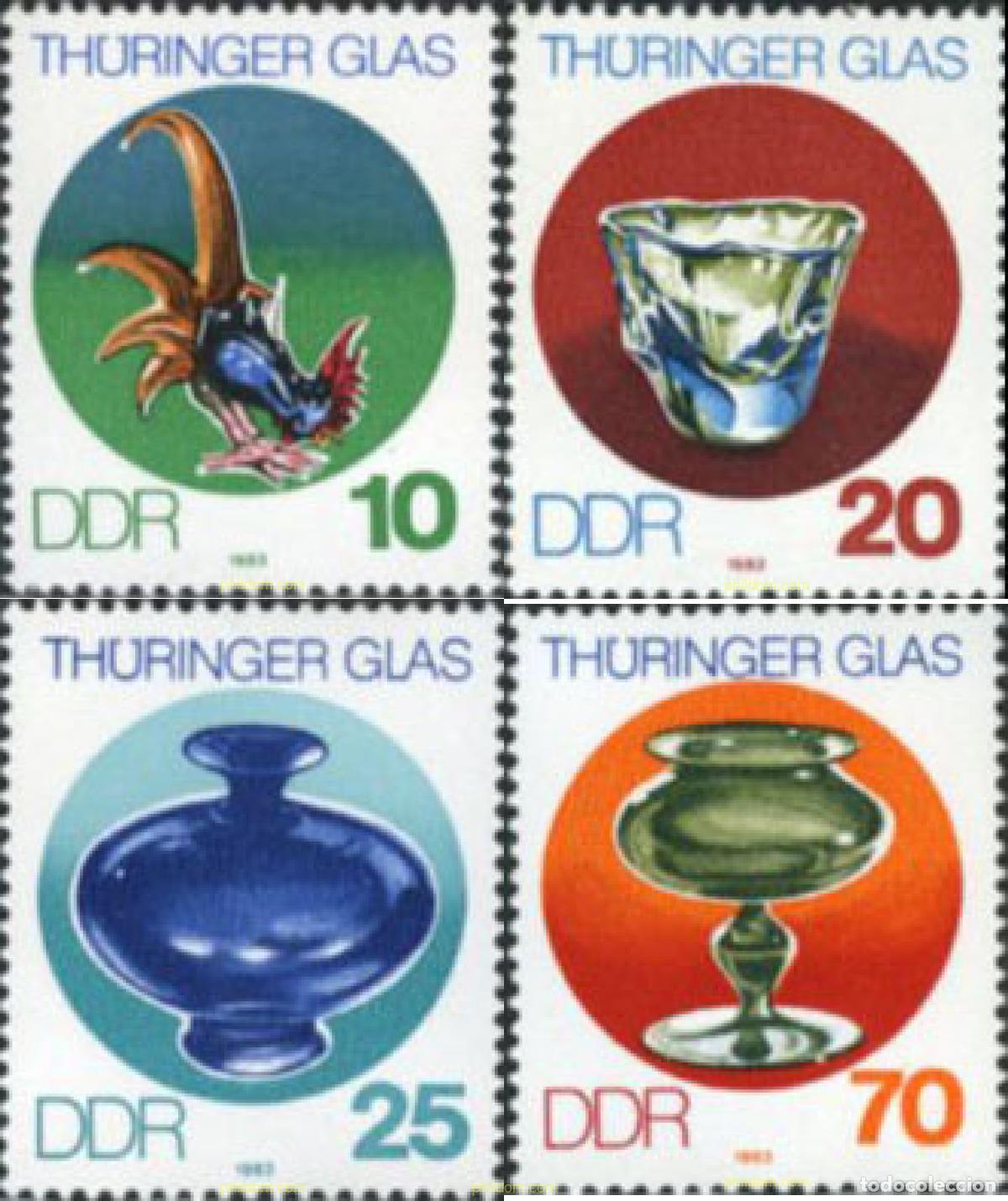 Sellos: 150912 MNH ALEMANIA DEMOCRATICA 1983 CRISTALERIA DE TURINGIA