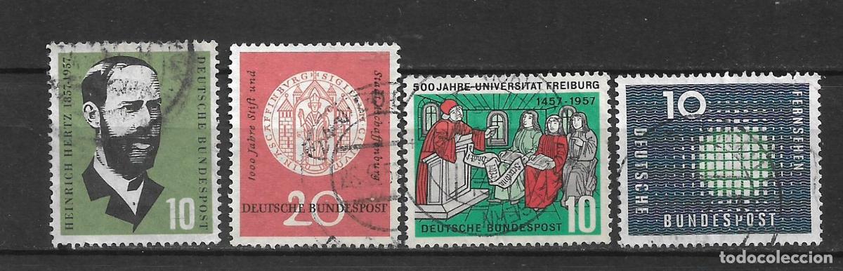 Francobolli: alemania 1957 michel 252 - 255 - 256 - 267 usado - 34/11