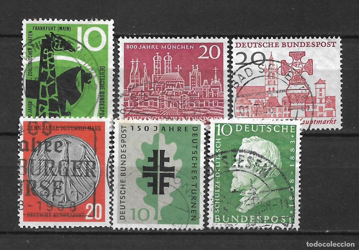 Francobolli: alemania 1958 michel 288/293 usado - 34/11