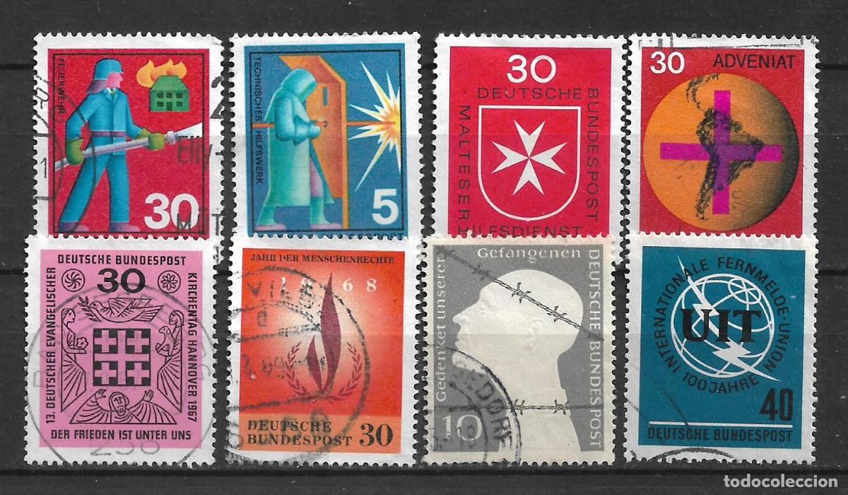 Sellos: alemania lote 8 sellos usado - 34/12