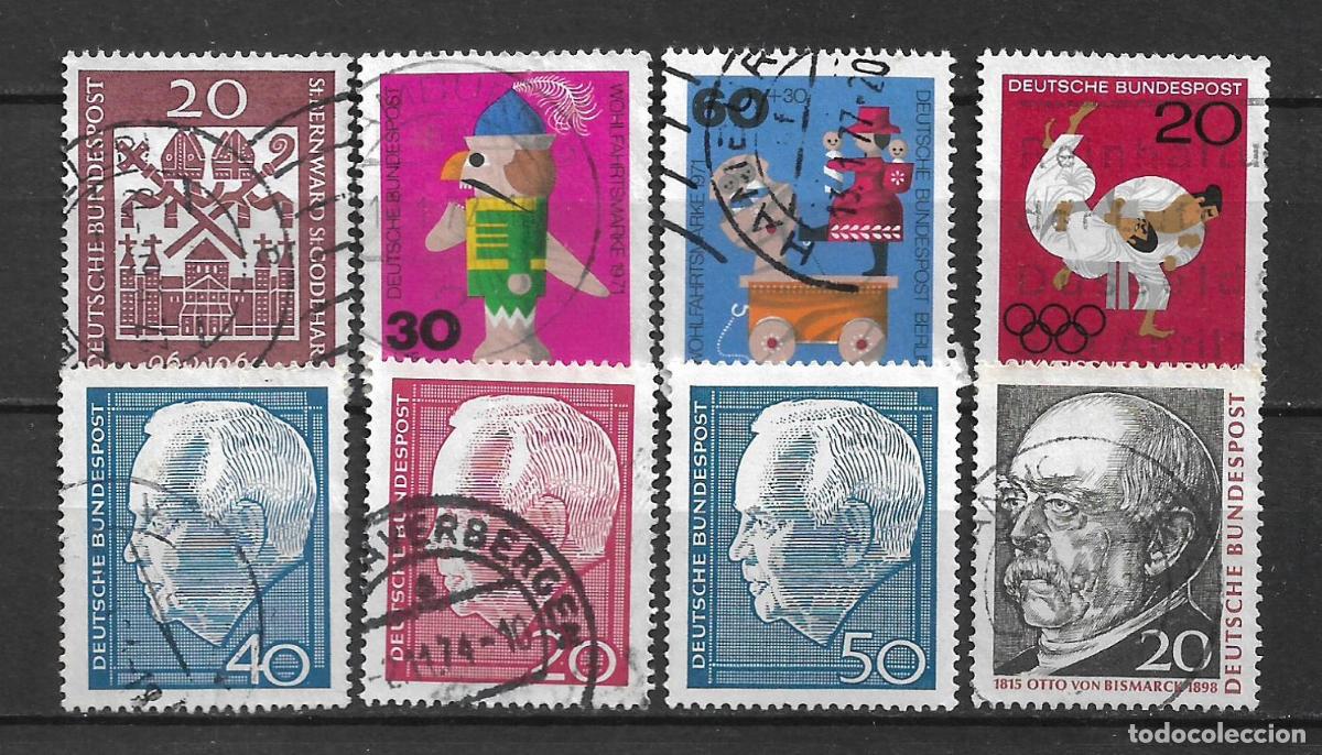 Sellos: alemania lote 8 sellos usado - 34/12
