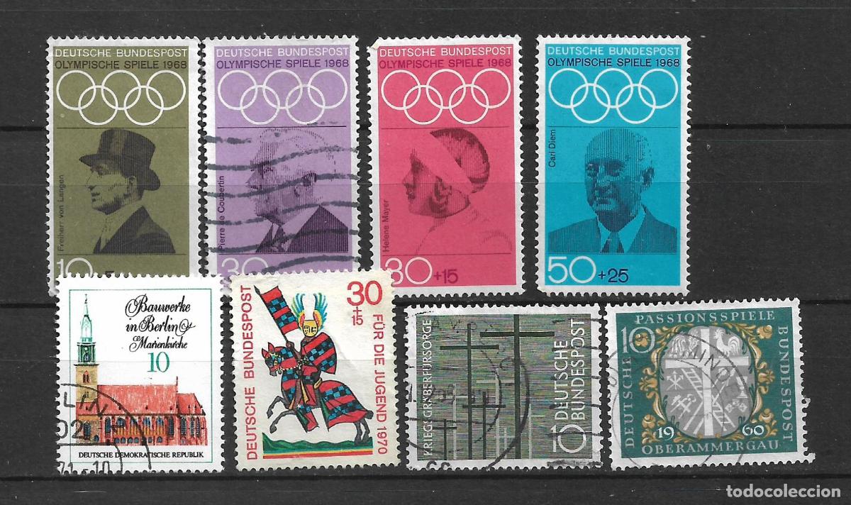 Sellos: alemania lote 8 sellos usado - 34/12