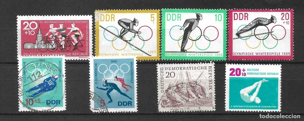 Sellos: alemania ddr 8 sellos usado - 34/15