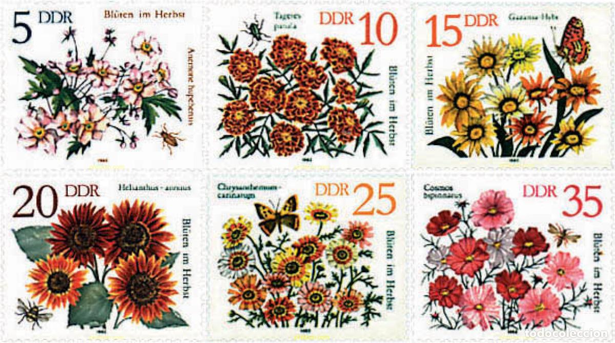 Sellos: 80005 MNH ALEMANIA DEMOCRATICA 1982 FLORES DE OTO&Ntilde;O