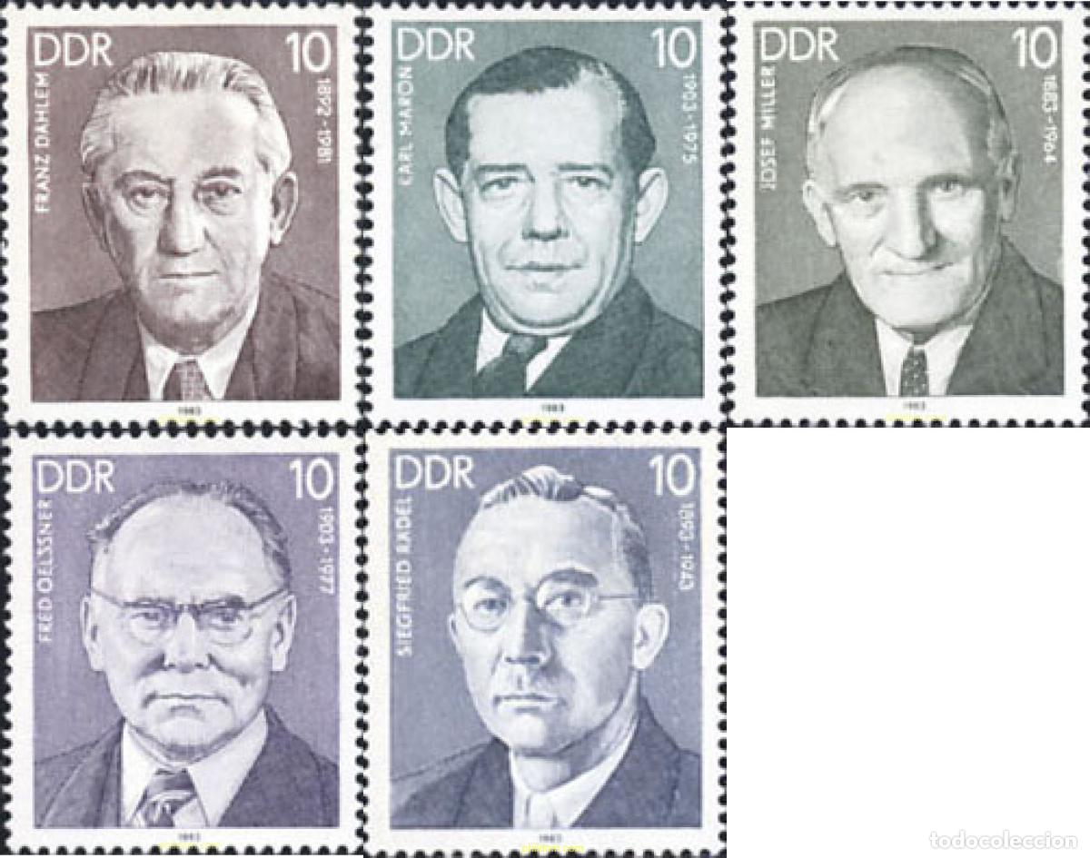 Sellos: 150894 MNH ALEMANIA DEMOCRATICA 1983 PERSONALIDADES