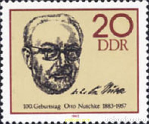 Sellos: 150896 MNH ALEMANIA DEMOCRATICA 1983 CENTENARIO DEL NACIMIENTO DE OTTO NUSCHKE