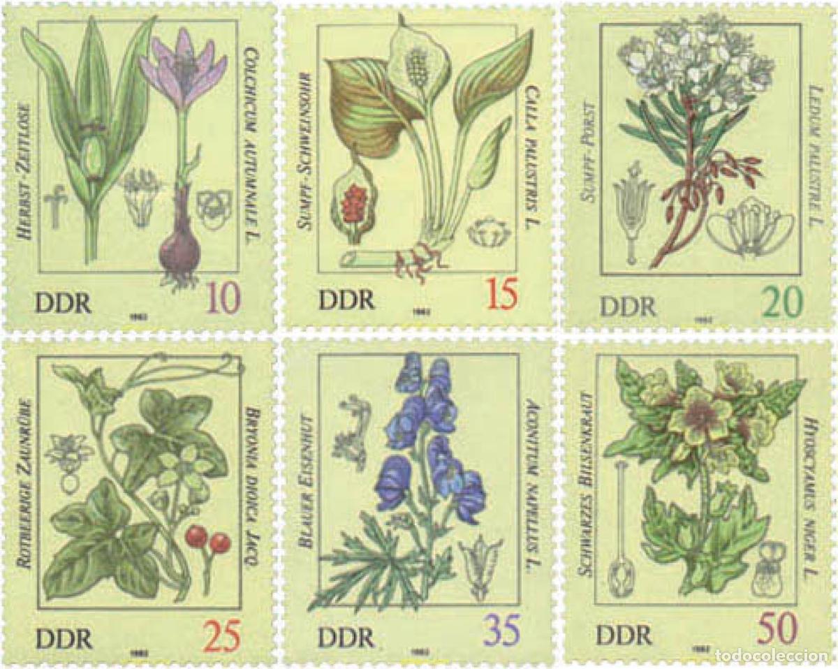 Sellos: 80058 MNH ALEMANIA DEMOCRATICA 1982 PLANTAS VENENOSAS