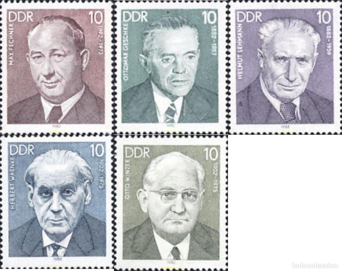 Sellos: 150884 MNH ALEMANIA DEMOCRATICA 1982 PERSONALIDADES