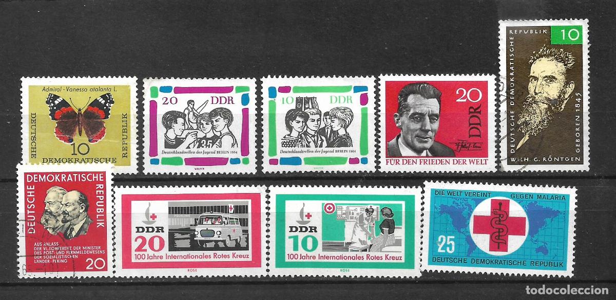 Sellos: alemania ddr 9 sellos usado - 34/15