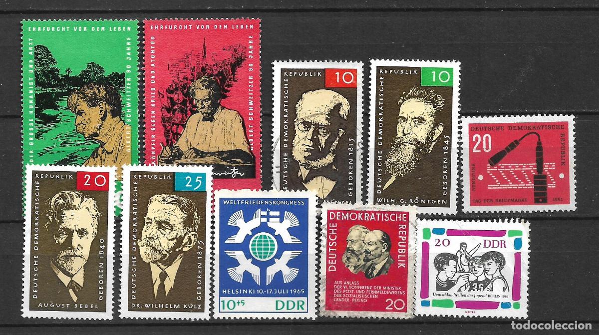 Sellos: alemania ddr 10 sellos usado - 34/15