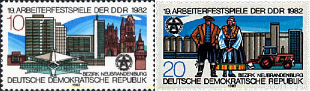 Timbres: 39882 MNH ALEMANIA DEMOCRATICA 1982 19 FESTIVAL DE LOS TRABAJADORES DE LA RDA