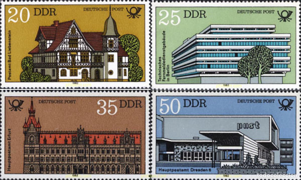 Sellos: 150882 MNH ALEMANIA DEMOCRATICA 1982 EDIFICIOS DE CORREOS