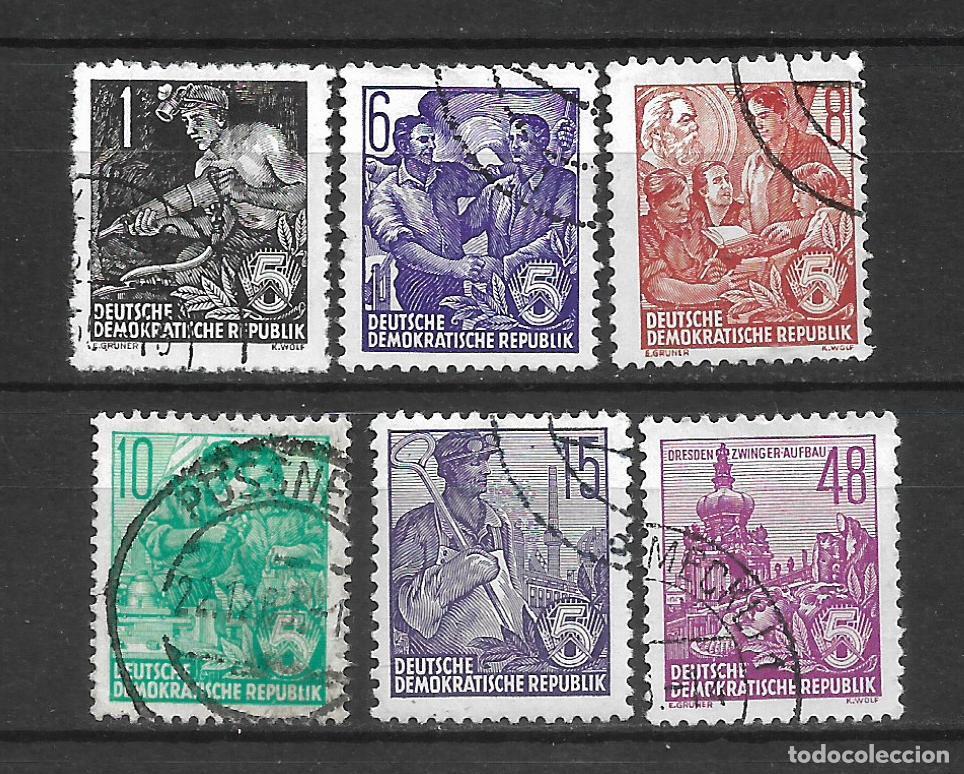 Sellos: alemania ddr 1953 sellos usado 7.50&euro; - 34/16