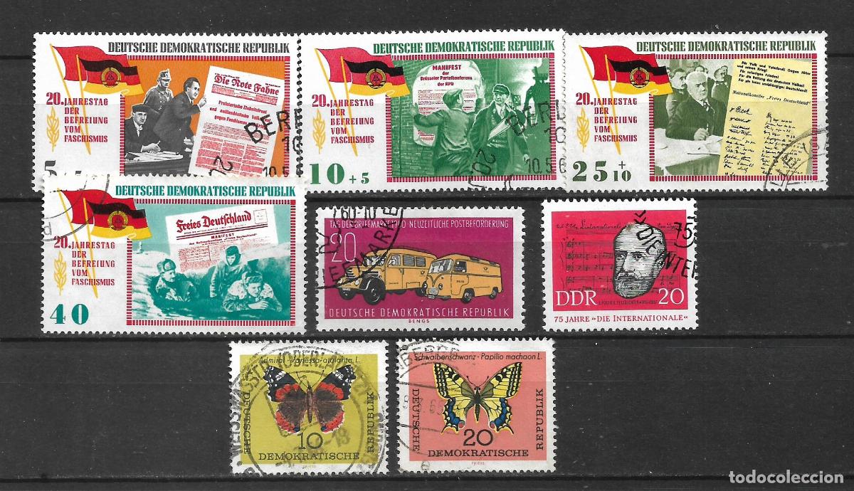 Sellos: alemania ddr 8 sellos usado - 34/16