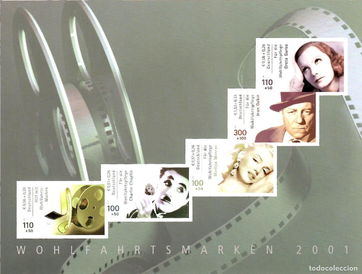 Francobolli: CARNET 5 SELLOS NUEVOS DE ALEMANIA FIGURAS DEL CINE A&Ntilde;O, 2001