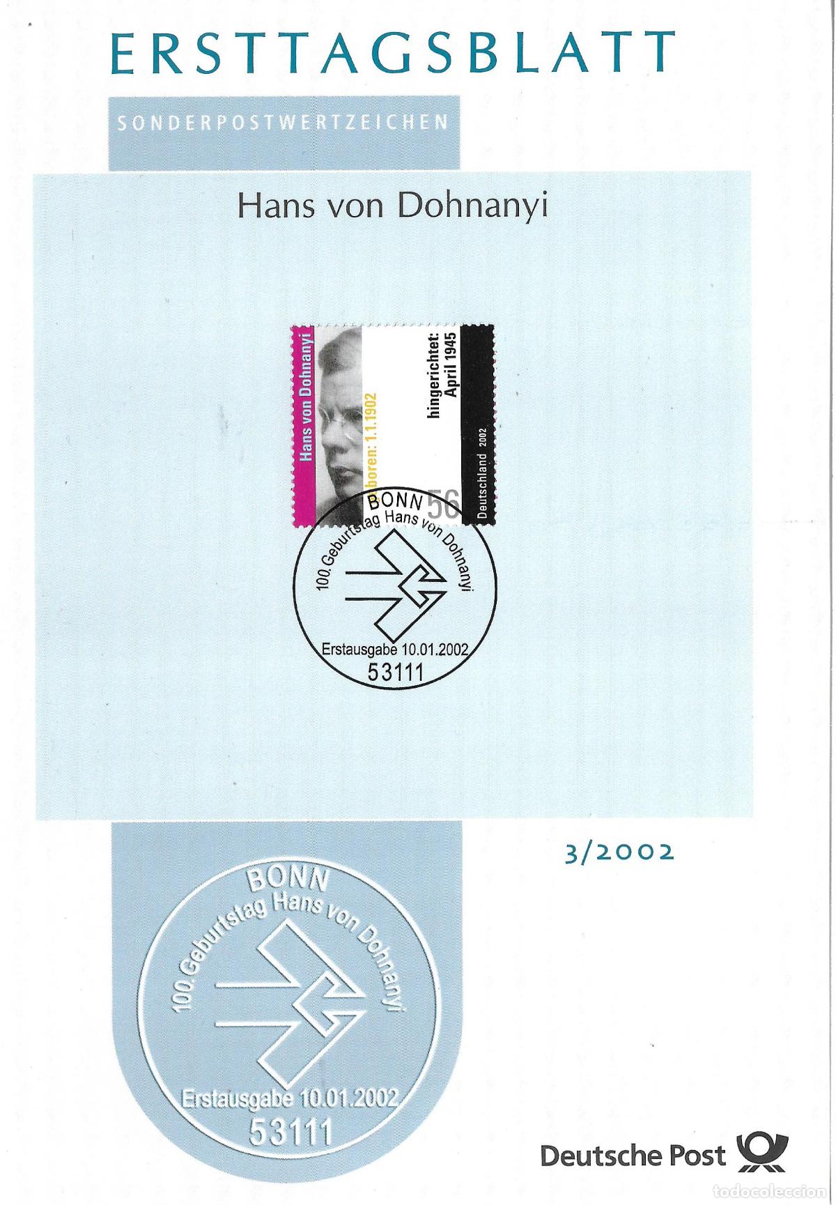 Sellos: alemania 2002 michel 2233 usado - 405