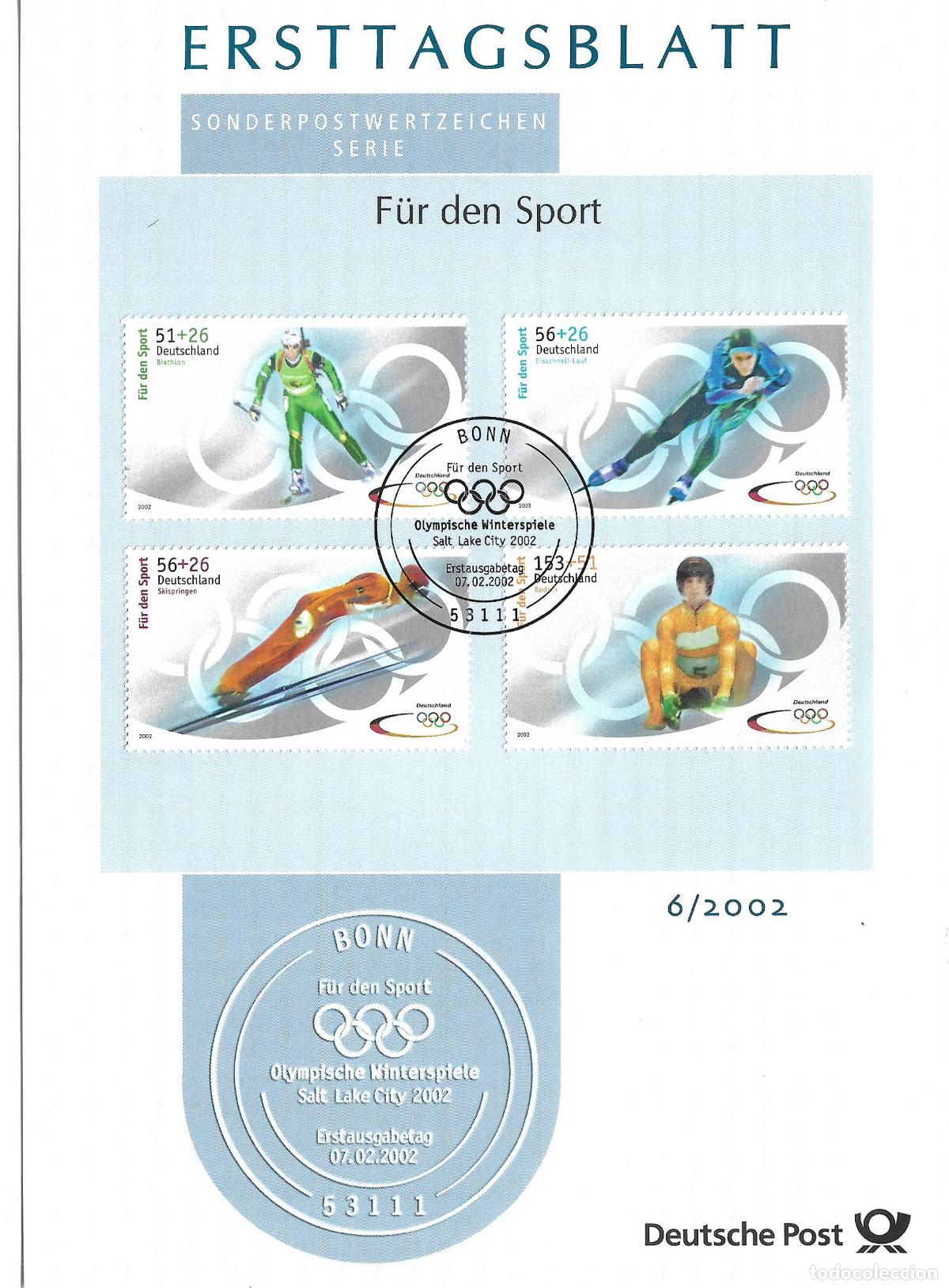 Sellos: alemania 2002 michel 2237/2240 usado - 405