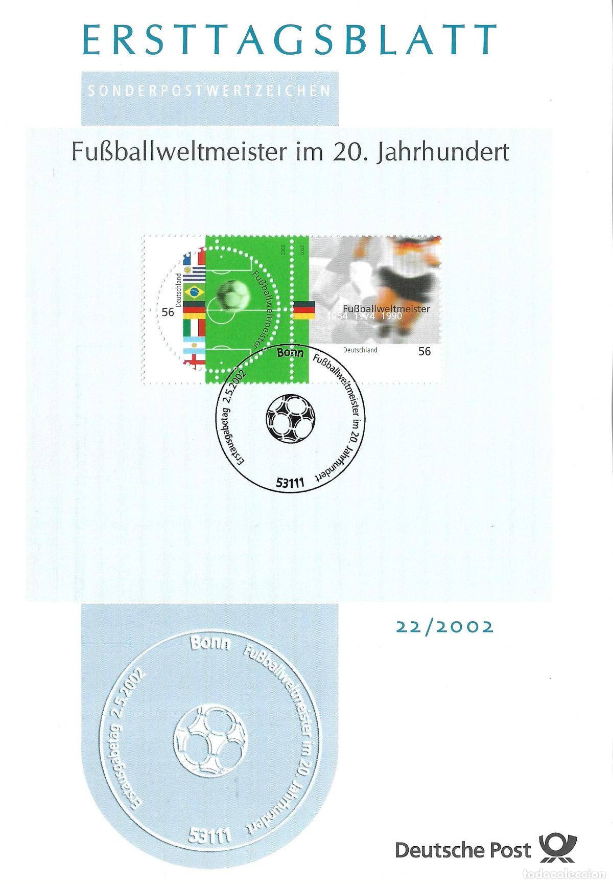 Sellos: alemania 2002 michel 2258/2259 usado - 405