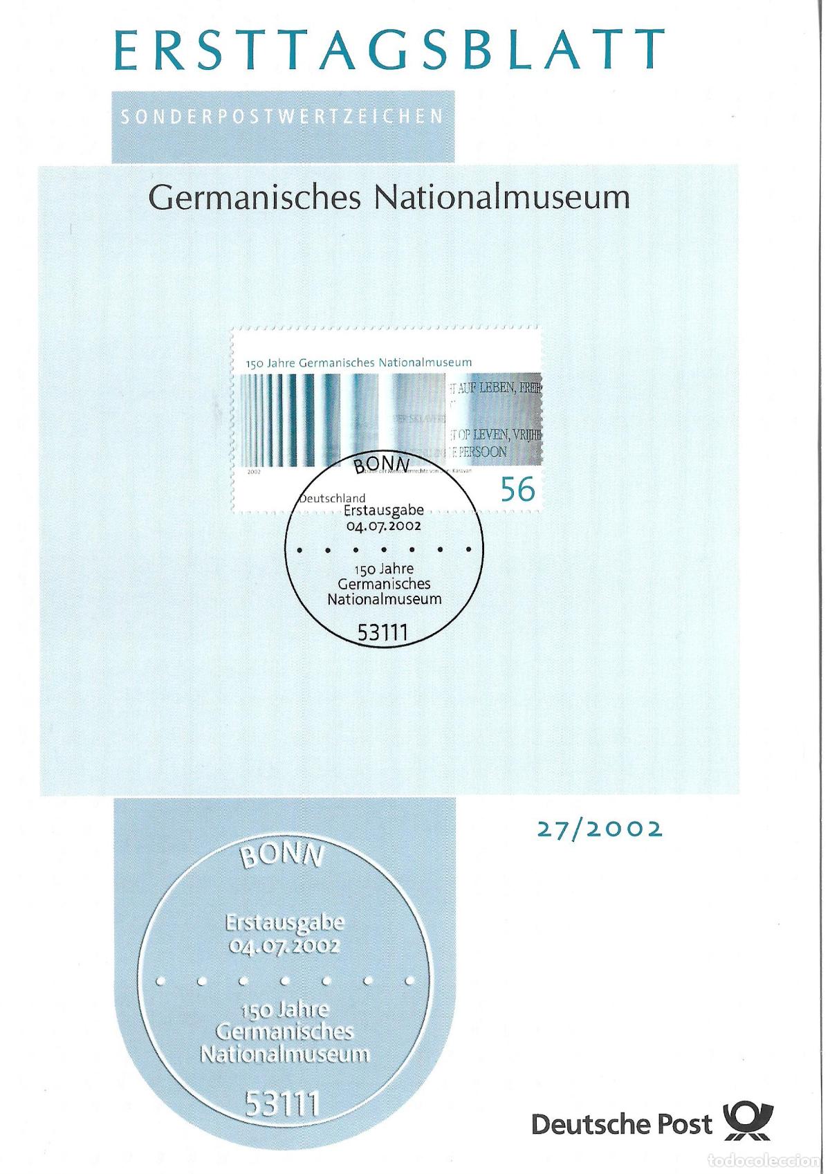 Sellos: alemania 2002 michel 2269 usado - 405