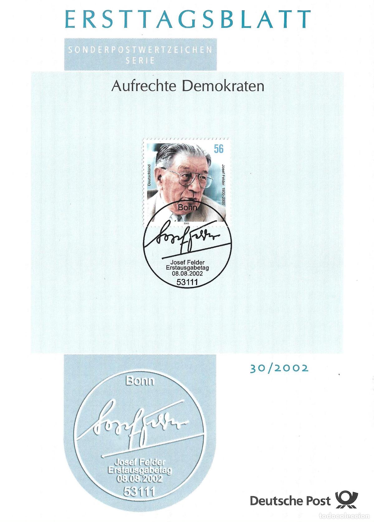 Sellos: alemania 2002 michel 2273 usado - 405