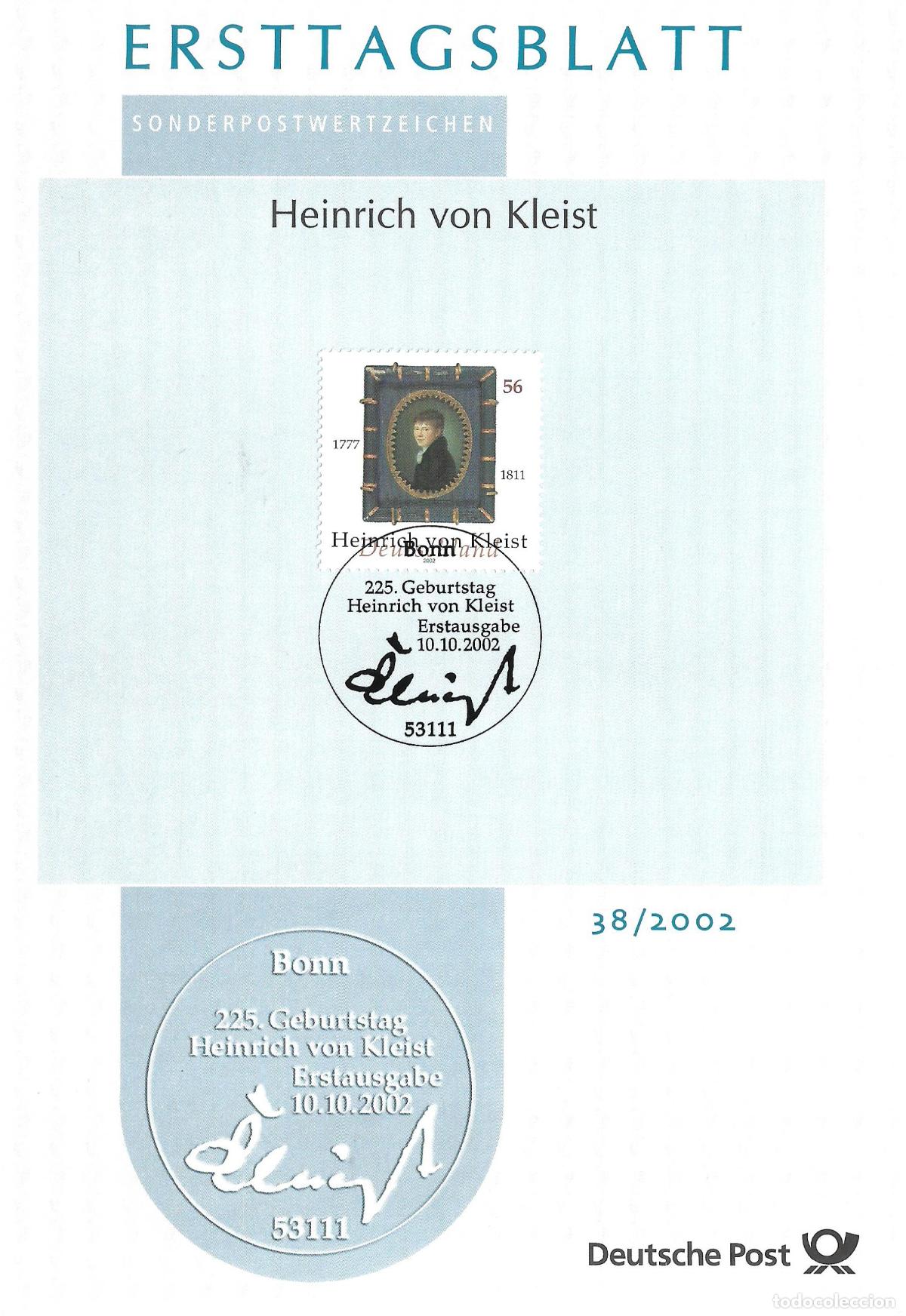 Sellos: alemania 2002 michel 2283 usado - 405