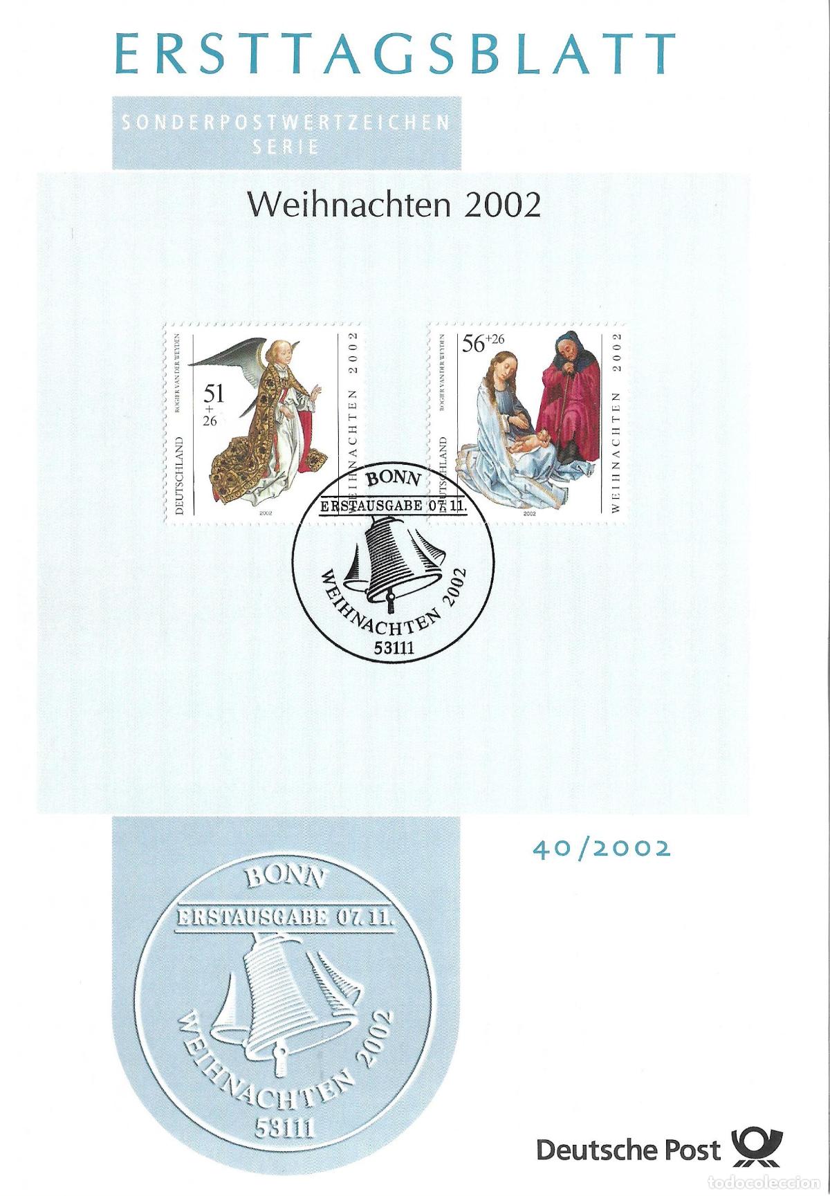 Sellos: alemania 2002 michel 2285/2286 usado - 405
