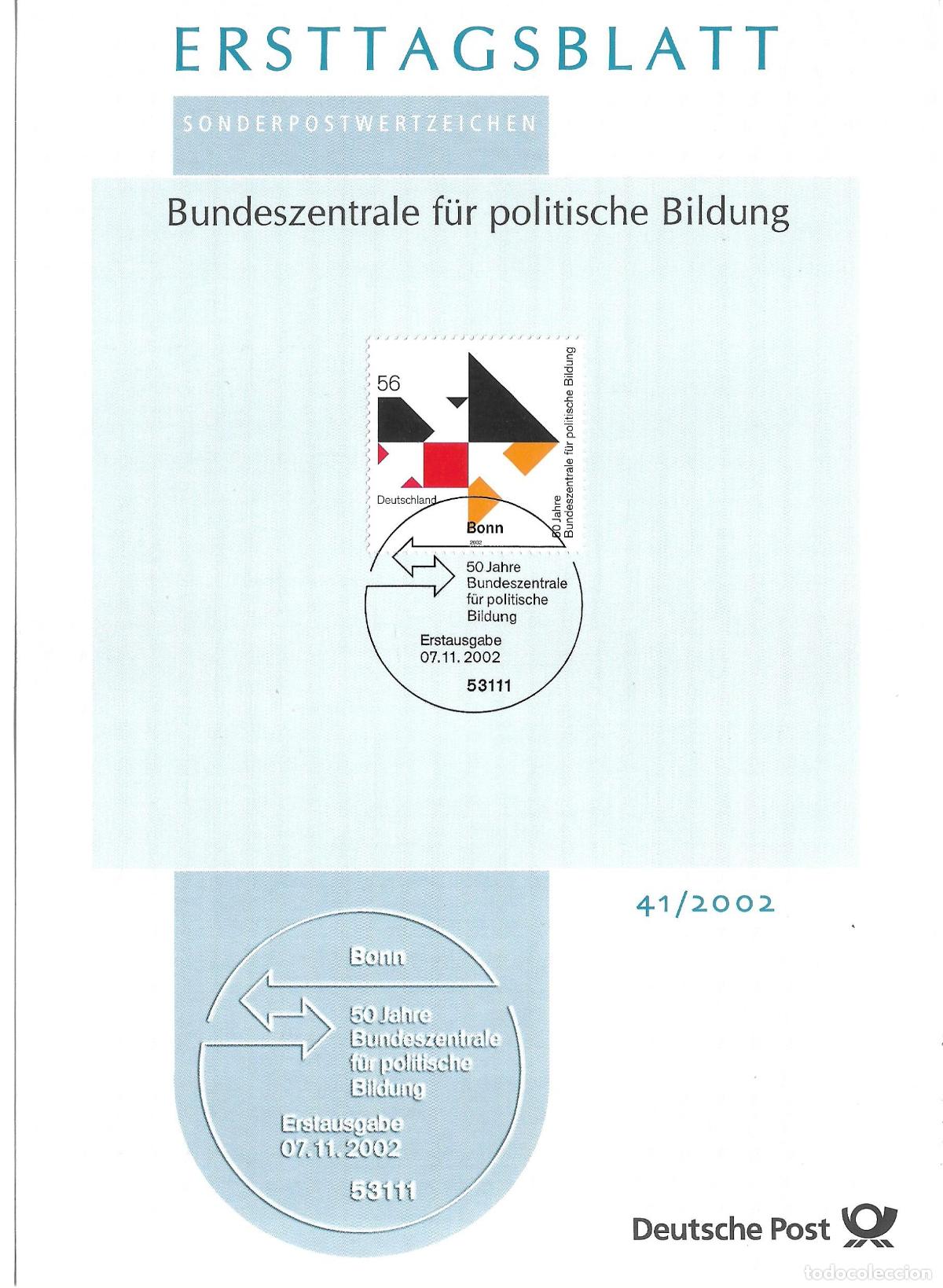 Sellos: alemania 2002 michel 2287 usado - 405