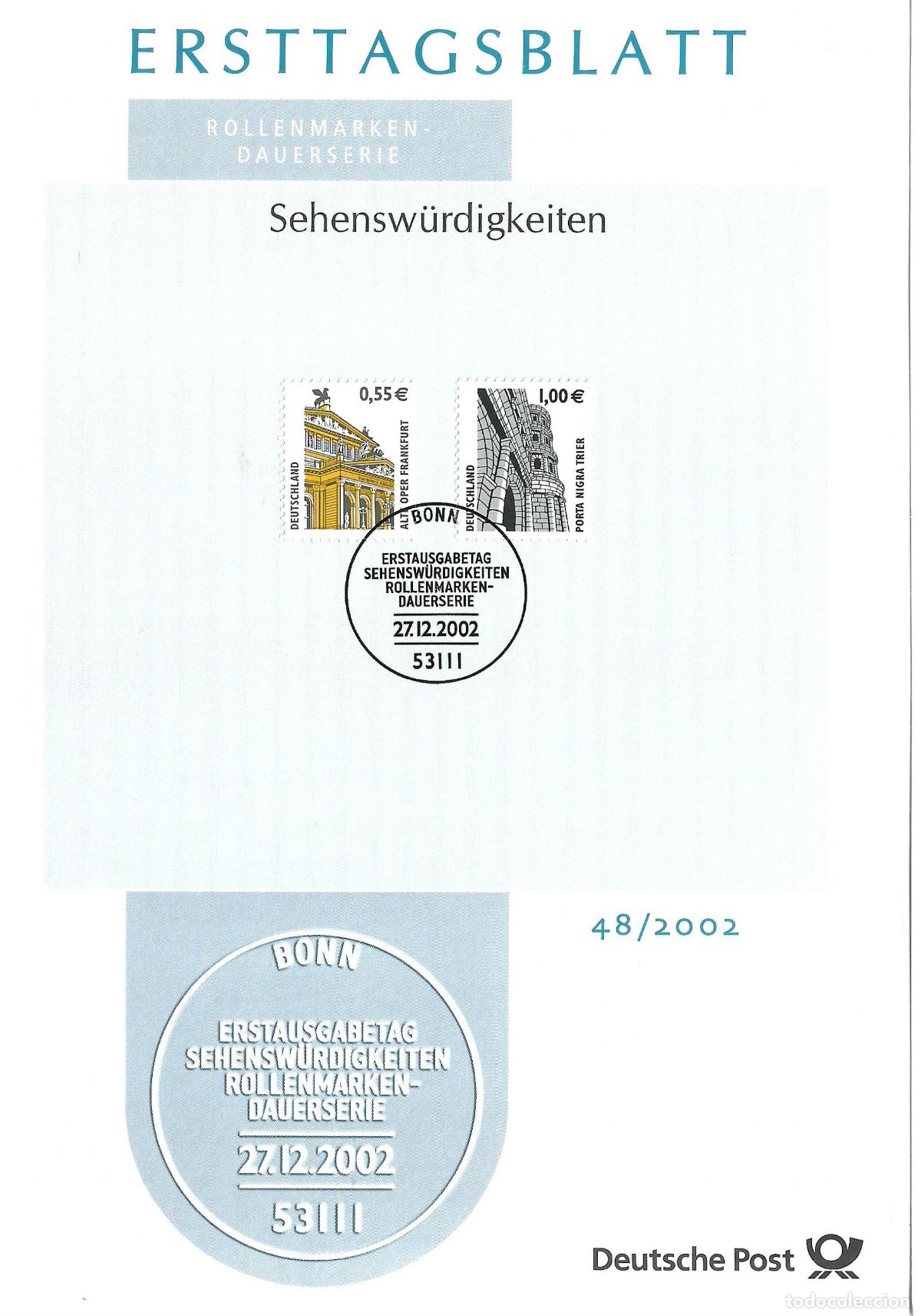 Sellos: alemania 2002 michel 2298/2299 usado - 405