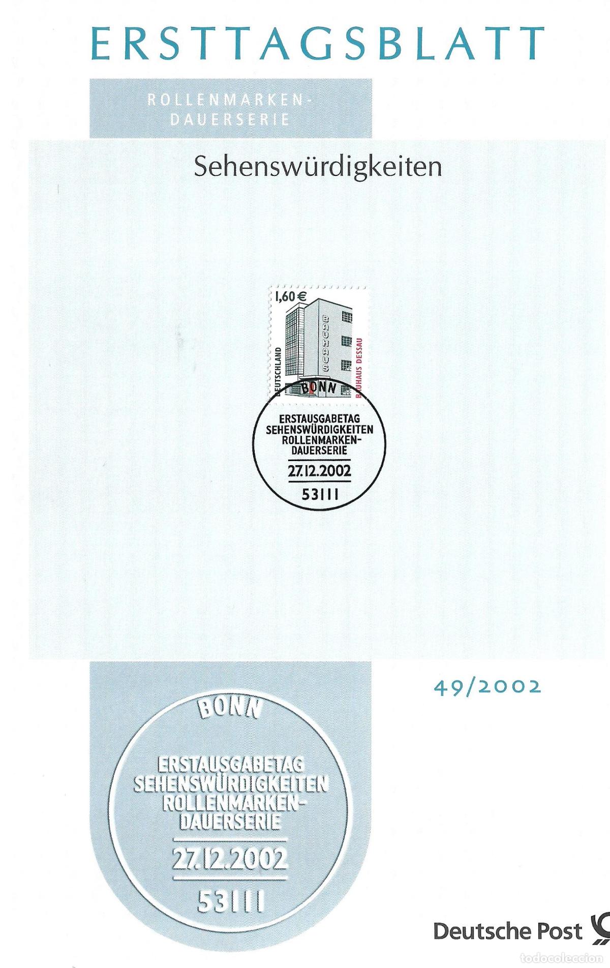 Sellos: alemania 2002 michel 2302 usado - 405