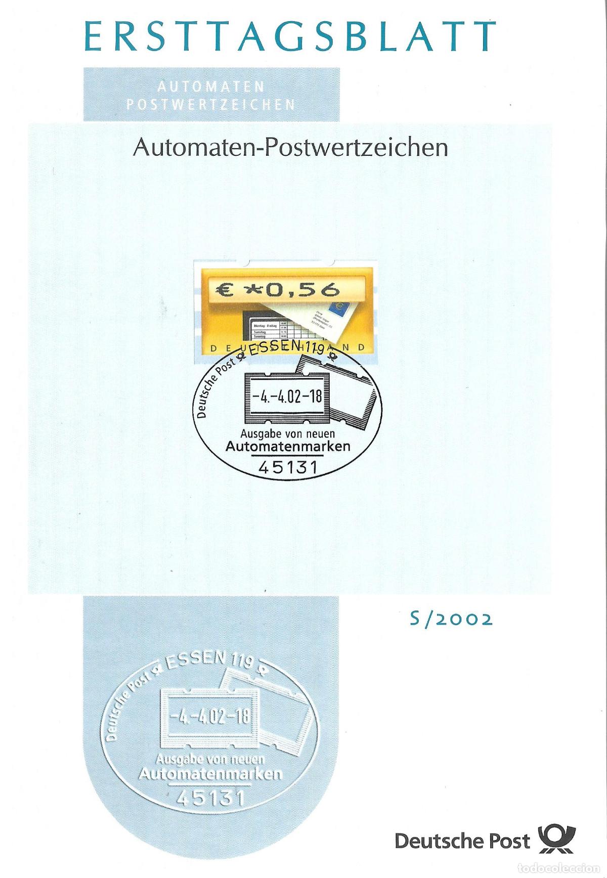 Sellos: alemania 2002 michel 5 usado - 405