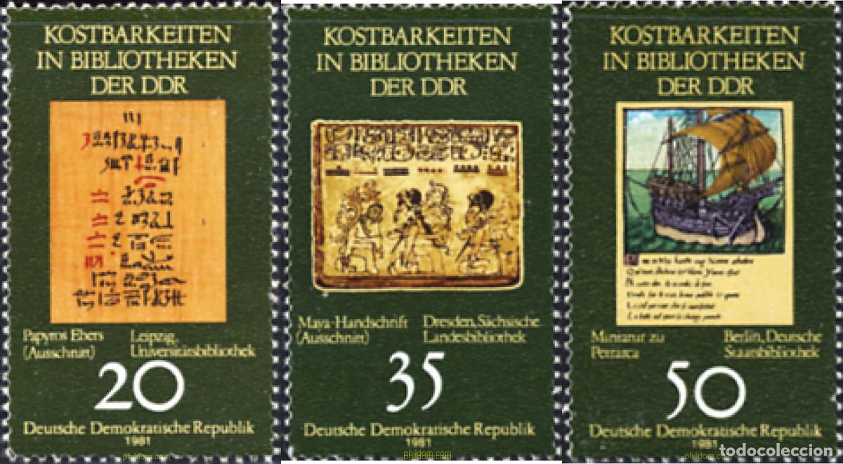 Sellos: 150875 MNH ALEMANIA DEMOCRATICA 1981 TESOROS LITERARIOS