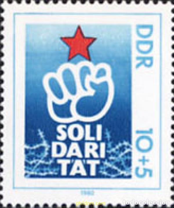 Sellos: 150862 MNH ALEMANIA DEMOCRATICA 1980 SOLIDARIDAD INTERNACIONAL