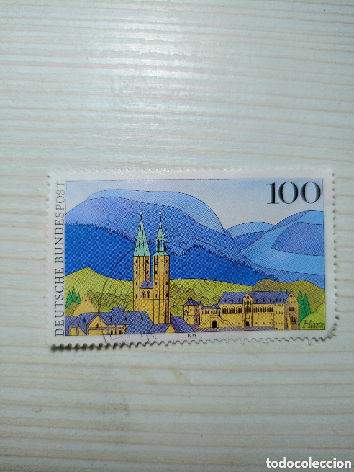 Sellos: sello postal de 100 pfennig fue emitido por la Deutsche Bundespost en 1993.