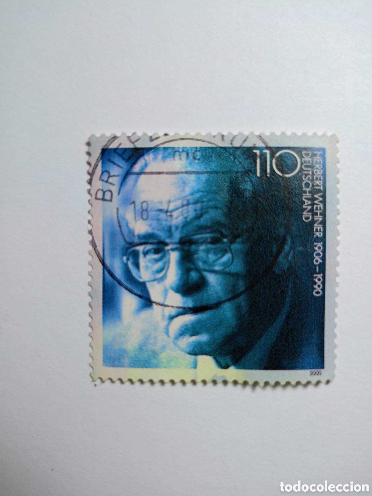 Sellos: sello postal de la Rep&uacute;blica Federal de Alemania del a&ntilde;o 2000 muestra al pol&iacute;tico Herbert Wehner